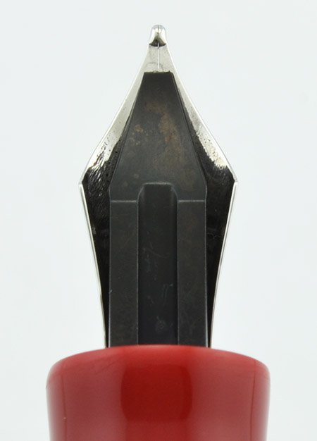 DELTA 万年筆 VIA VENETO ペン先 K14 ジャンク品として Delta Via Veneto Fountain Pen - Red w Platinum Trim, 14k Medium